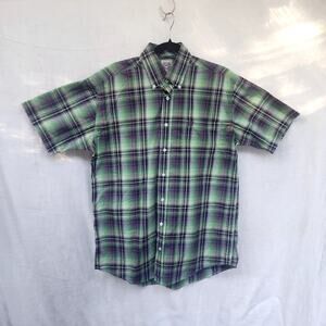 Cinch size Small plaid Western Shirt Plaid Green Short Sleeve